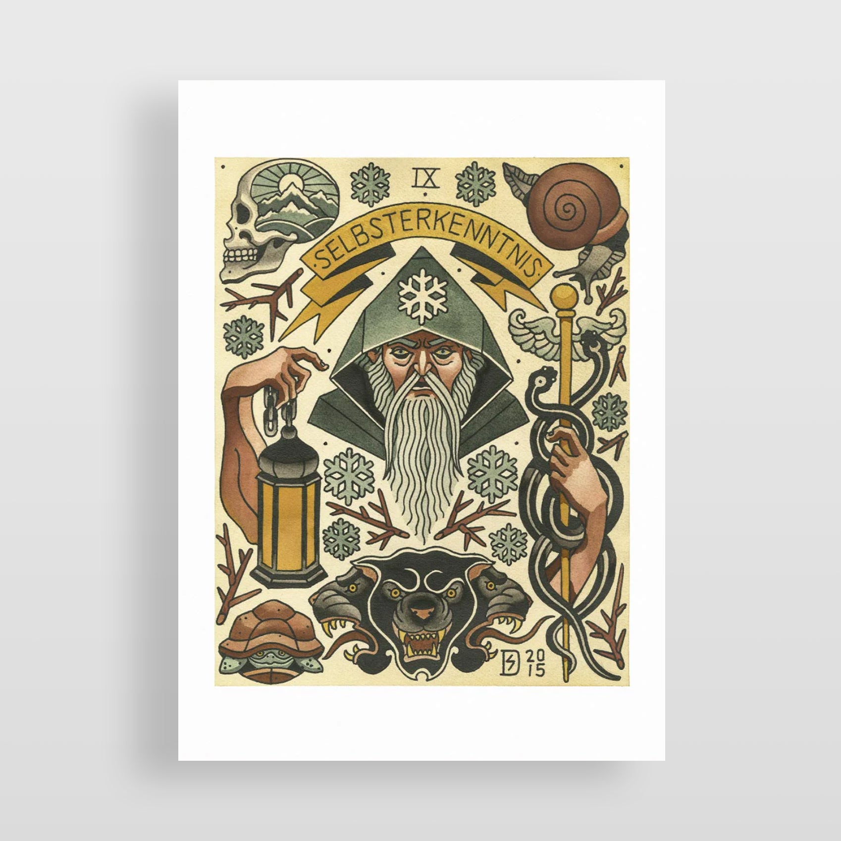 Sebastian Domaschke - IX - The Hermit - The Tarot Flash Set - Selbsterkenntnis